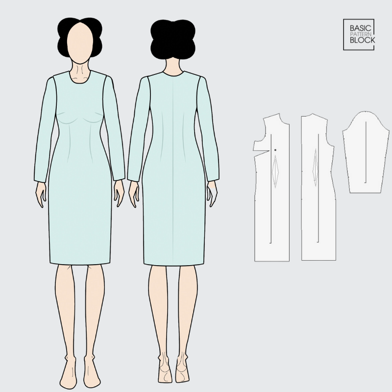 BASIC WOVEN DRESS WITHOUT WAIST SEAM