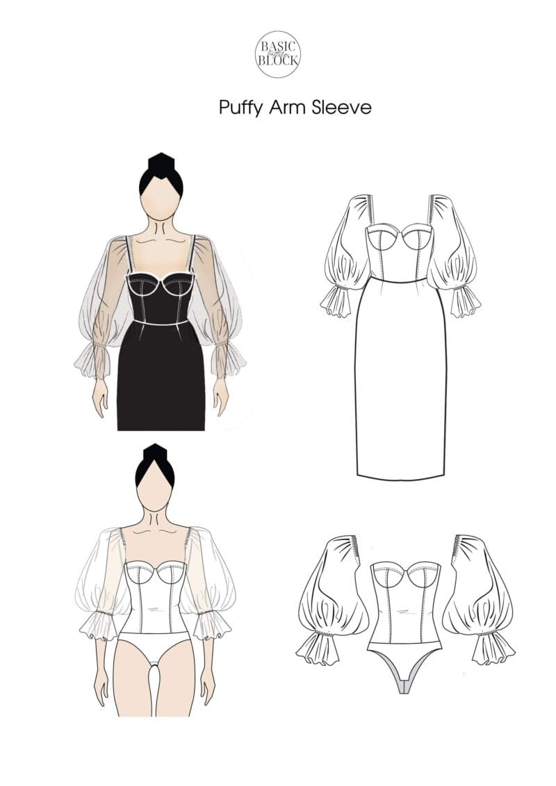 5 Corset Bodice Sewing Patterns Blocks | Woven | BUNDLE | XS-3XL - Basic Pattern Block