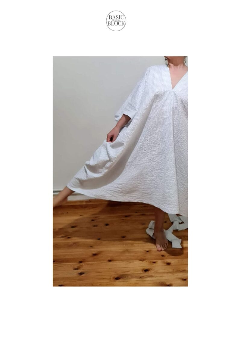 Caftan Dress Sewing Pattern | Woven & Knitted | ONE SIZE - Basic Pattern Block