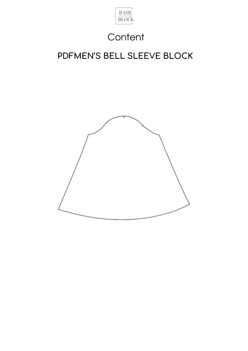 Men's Bell Sleeve Sewing Pattern Block | Woven Fabric | Sizes XXS-6XL - Image 5