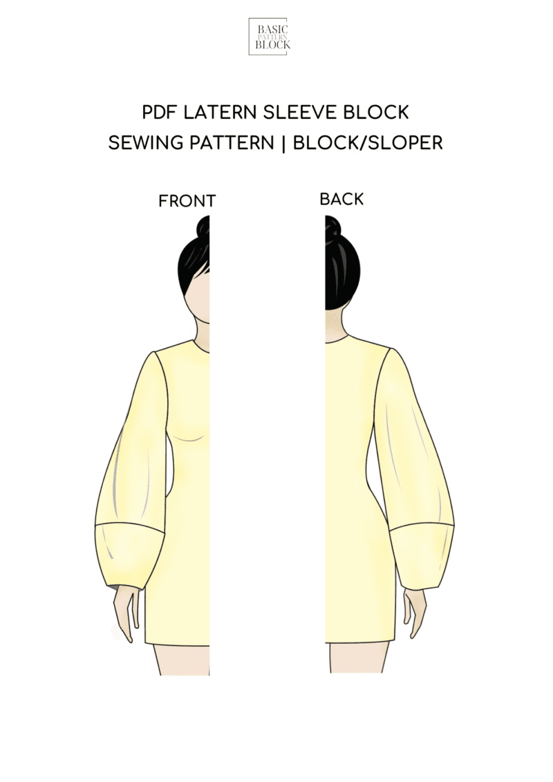 Lantern Sleeve | Sewing Pattern Block | XXS-6XL - Basic Pattern Block