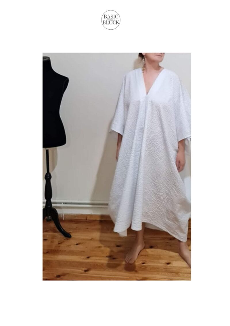 Caftan Dress Sewing Pattern | Woven & Knitted | ONE SIZE - Basic Pattern Block