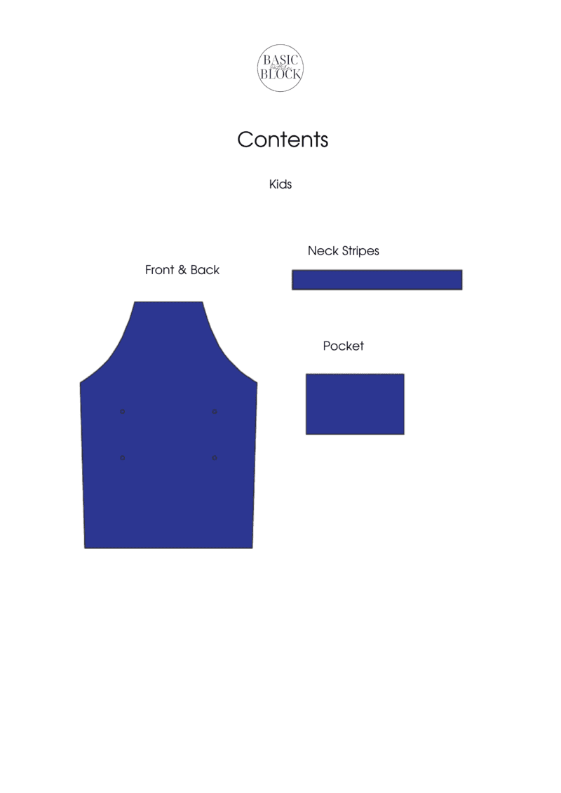 Family Apron Set | Sewing Pattern BUNDLE | Multiple Sizes | Woven - Basic Pattern Block