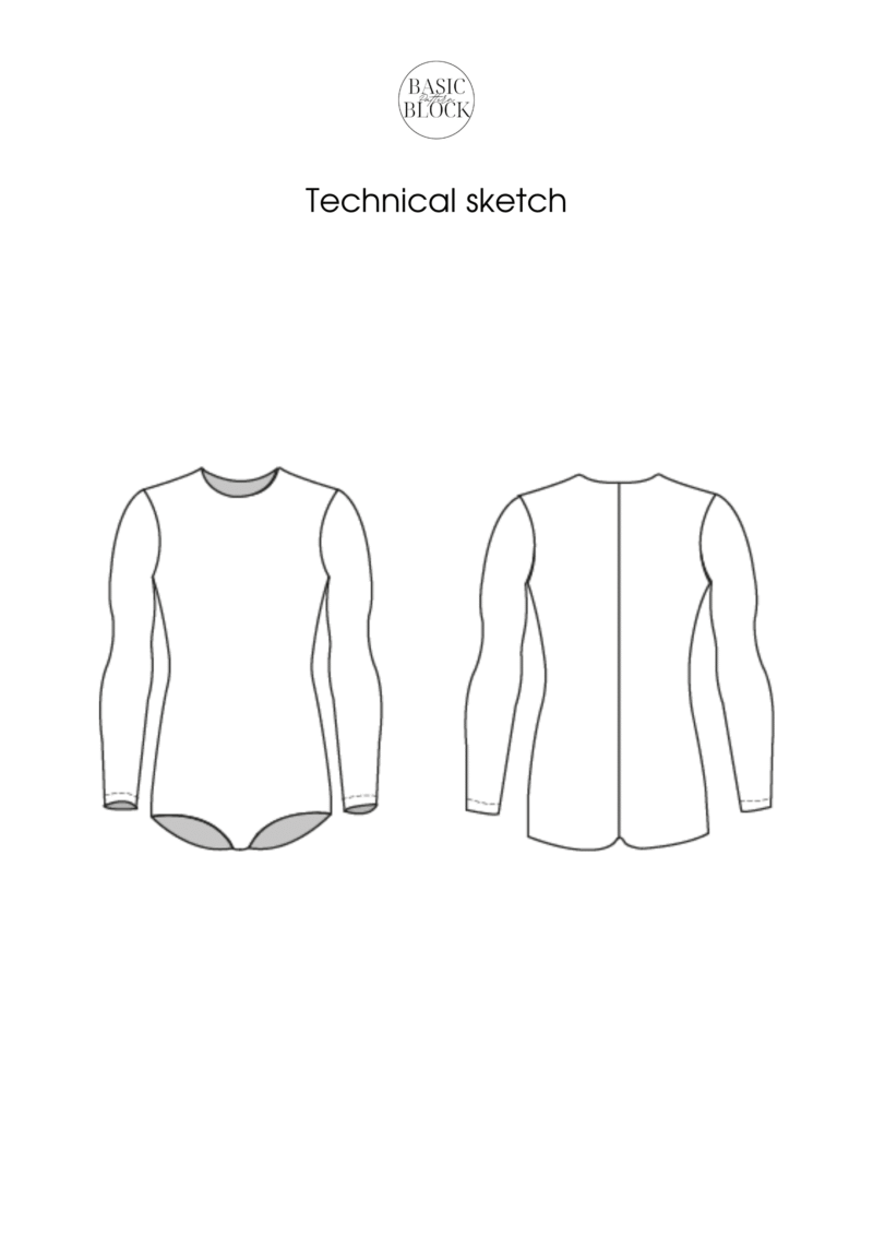 Men Bodysuit & Leotard | Sewing Pattern Block BUNDLE | Knitted | XXS-6XL - Basic Pattern Block