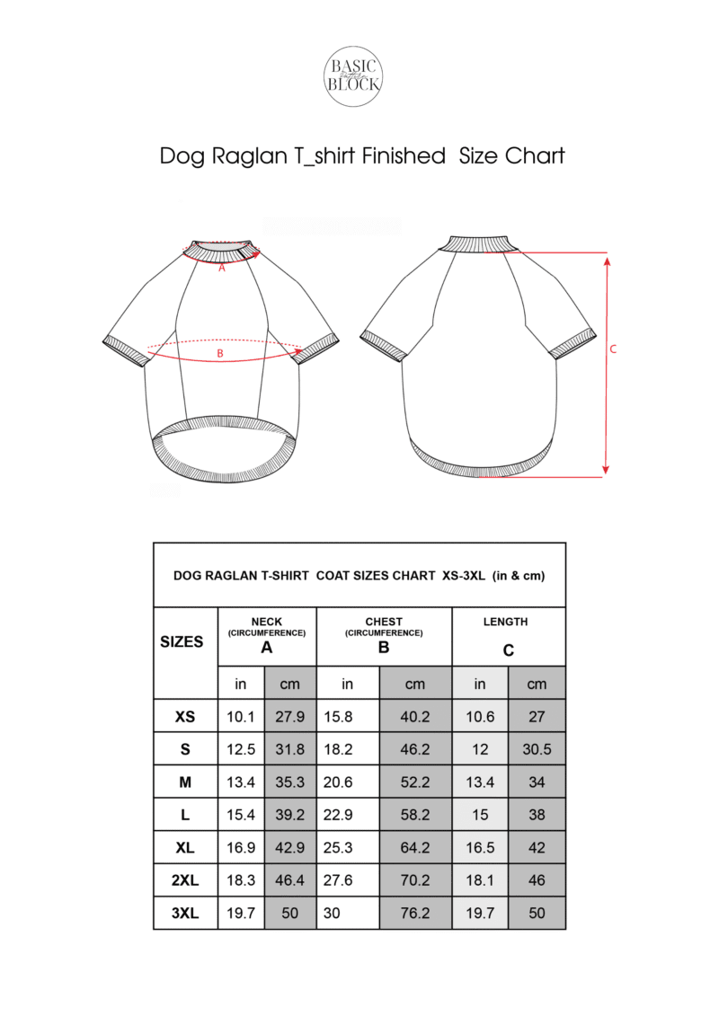Dog Raglan Sweater | Sewing Pattern | XS-3XL | Knitted - Basic Pattern Block