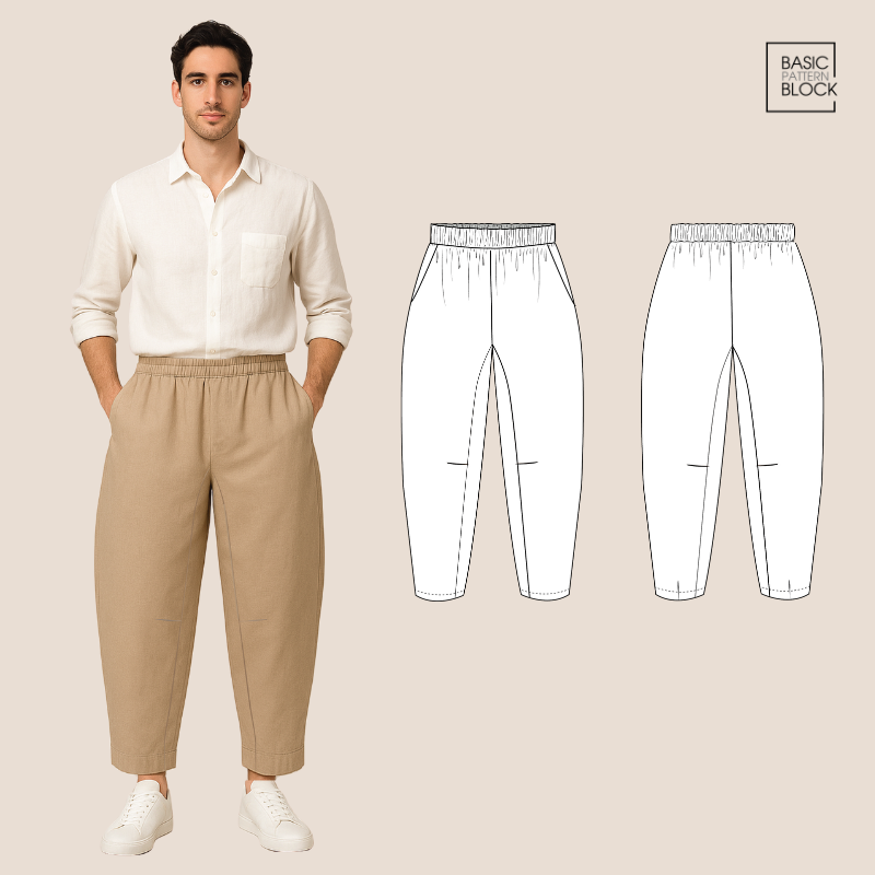 MEN BARREL PANTS