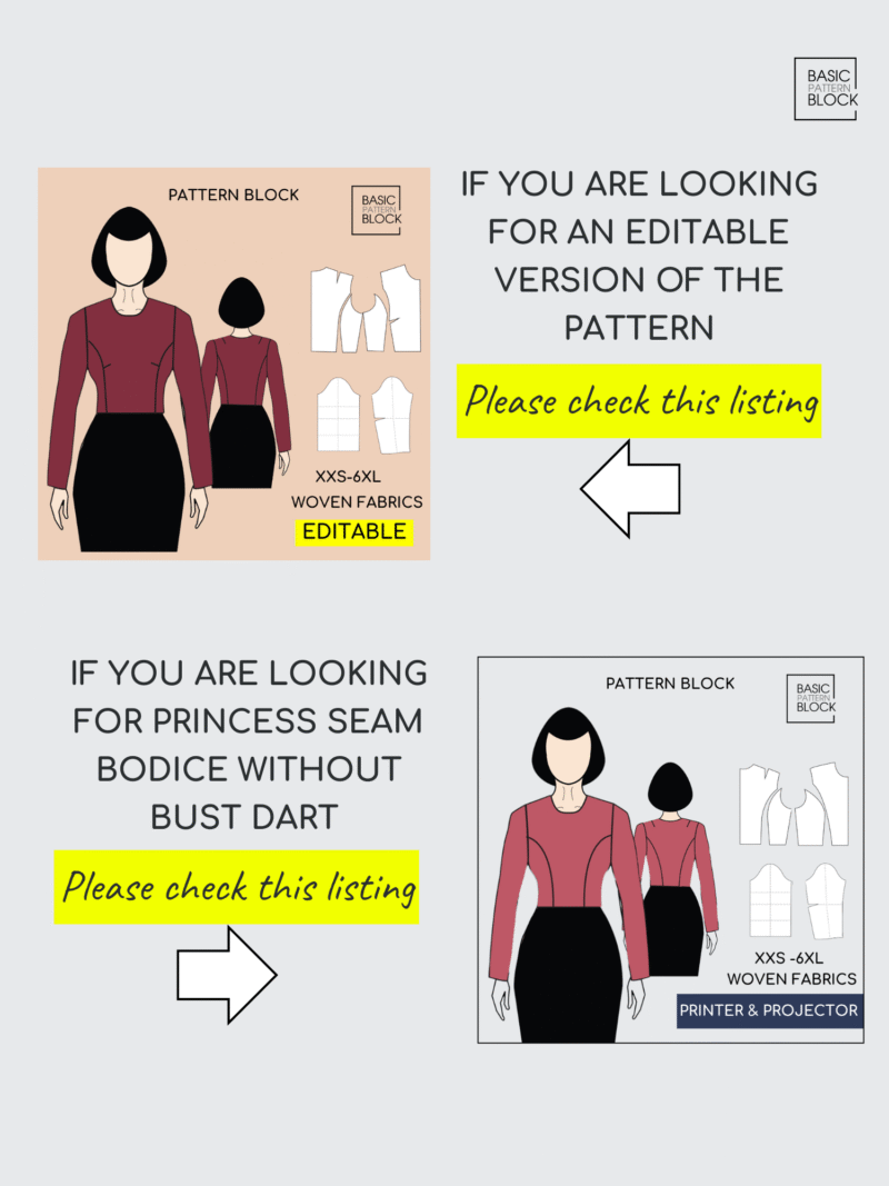 PRINCESS SEAM BODICE WITH DART - Image 10